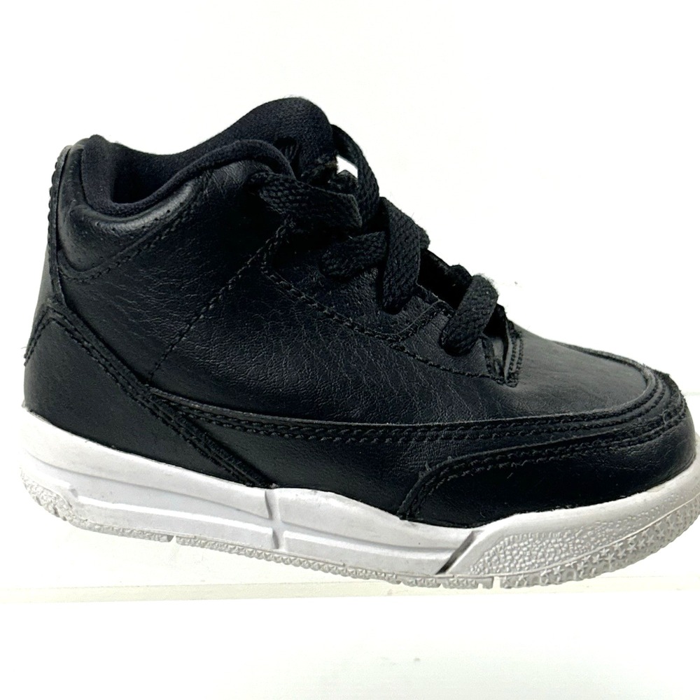 Nike Jordan Size 5C Flight 23 Toddler Sneakers Black Leather Mid Top Baby Boy